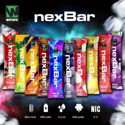 Wotofo nexBar Disposable Vape 600 Puffs - Up to 1000; 550 mAh