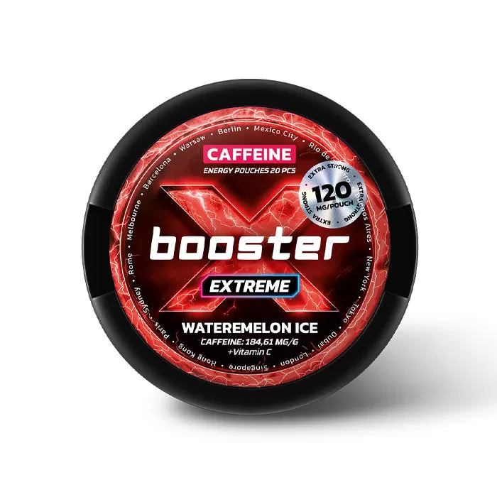 Watermelon Ice X-Booster Caffeine Energy Pouches