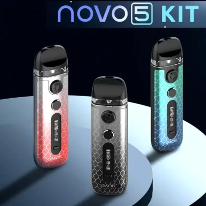 SMOK NOVO 5 30W POD SYSTEM - Beige White Leather, Silver Black Cobra
