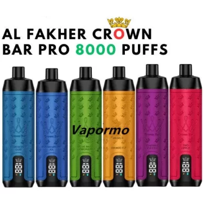 AL Fakher Crown Bar Pro 8000 Puffs Rechargeable Disposable Kit - Blackcurrant Ice