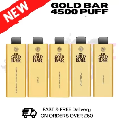 Gold Bar 4500 Puff Box Of 10
