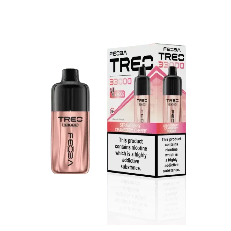 Feoba Treo 33000 Prefilled Pod Kit Strawberry Cranberry Cherry - Nicotine Strength#20mg (811B49)