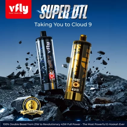 VFLY Super DTL Hookah 40K Disposable E-Hookah KIT - 40000 Puffs - Mighty Mint