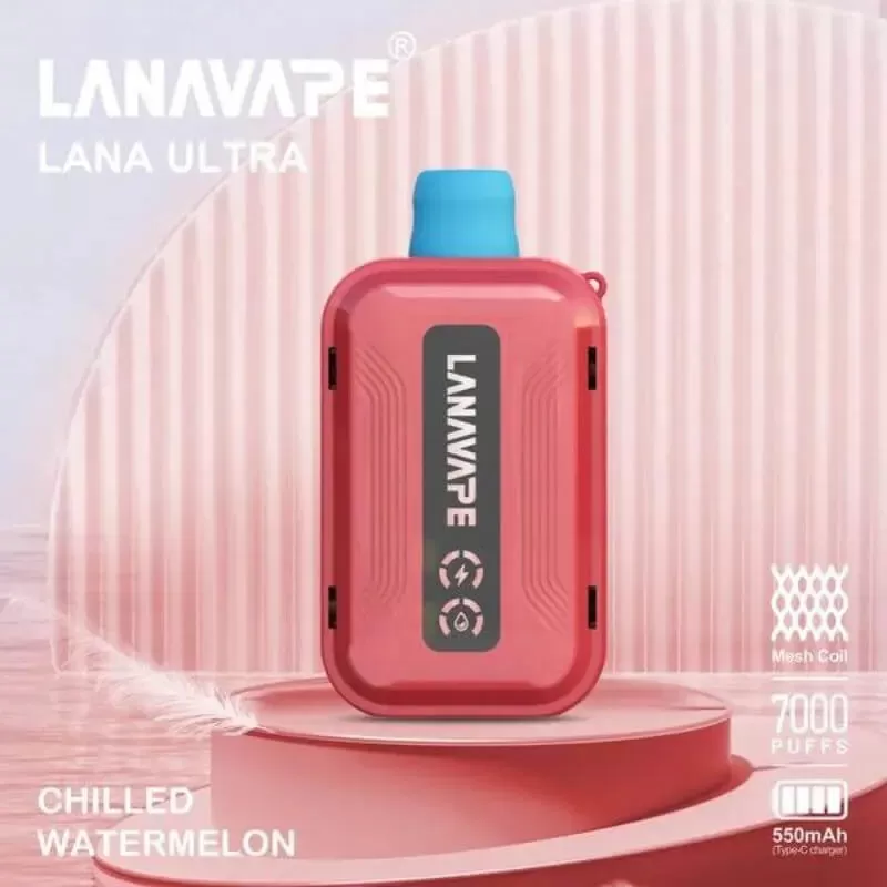LANA ULTRA 7000 Puffs - Strawberry Kiwi - Sgvapeshubsafety - Image 2
