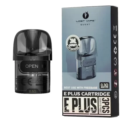 Lost Vape E-Plus Cartridge – 3 pack - Pod#0.3ohm>0.6ohm