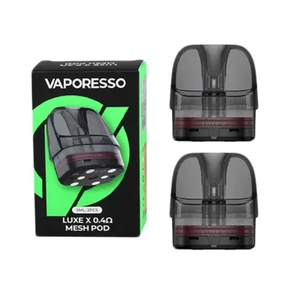 Vaporesso Luxe X Replacement Pods – 2 Pack - 0.4ohm Mesh, 0.8ohm Mesh