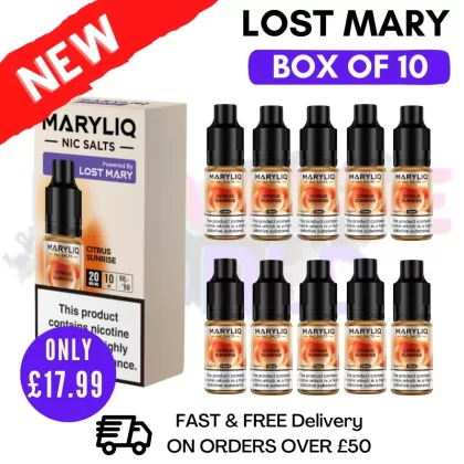 Citrus Sunrise MaryLiq Nic Salt BOX OF 10
