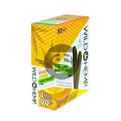 Wild Hemp Wraps Honey Lemon 20 packs of 4, 99c pre-price - Ejuicewarehouse