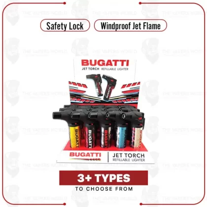 Bugatti Hand Torch Lighters – 12/15’s - Thevapersworld