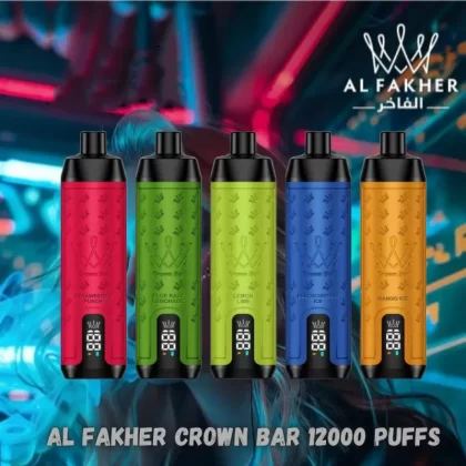 Al Fakher Crown Bar 12000 Puffs Shisha Hookah Disposable Vape - LUSH ICE