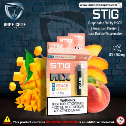 STIG Disposable Pod by VGOD ( American Version ) - Iced Peach Mango