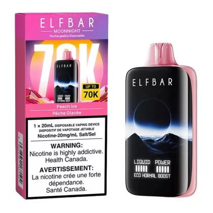 Elf Bar MoonNight 70K Disposable Vape Device – Peach Ice 20ml