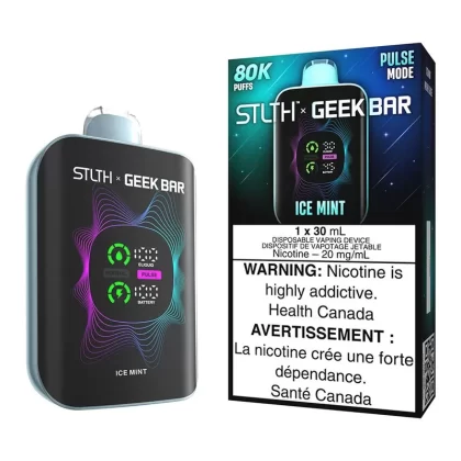 STLTH X Geek Bar Disposable Vape Device – Ice Mint - Nicotine Strength#20mg/ml
