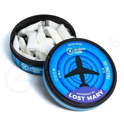 Freezing Ice Airplane Mode Nicotine Pouches by Lost Mary - Ecigpremium
