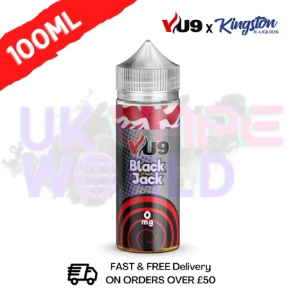 Black Jack Shortfill Juice 100ML Eliquid – VU9 x Kingston