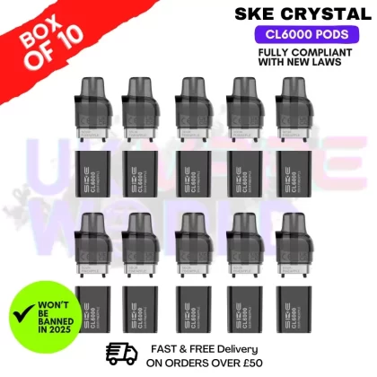 Sour Pineapple SKE Crystal CL6000 Prefilled Pod Box Of 10