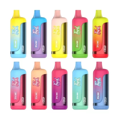 FRYD Disposable 12,0000 Puffs (17mL) 50mg - Flavors#Cool Mint>Peach Ice>Lush Ice>Blue Razz Ice>Strawberry Banana>Strawberry Watermelon>Cherry Berry>Banana Ice>Strawberry Cherry Watermelon Ic