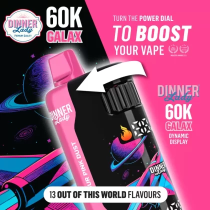 Dinner Lady GALAX 60K Disposable Device - 60,000 Puffs - Strawberry B Pop