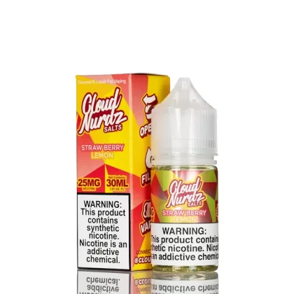Cloud Nurdz Salts E-Liquid - Strawberry Lemon - 30mL - 25mg