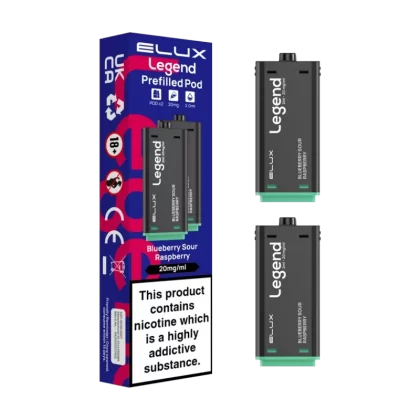 Blueberry Sour Raspberry Elux Legend 1500 Pods - Vapeshop Co