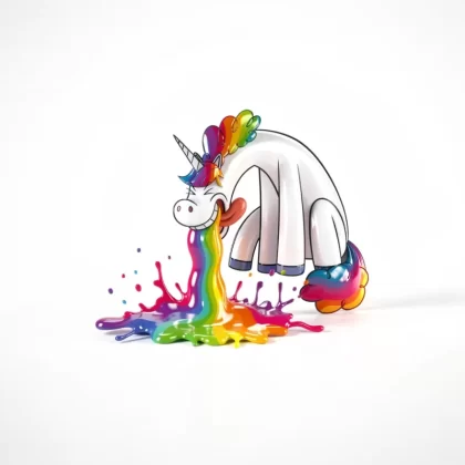 Unicorn Vomit FW Sabor Frutal Naranja Claro Soluble en Agua - Fumotvapemexico