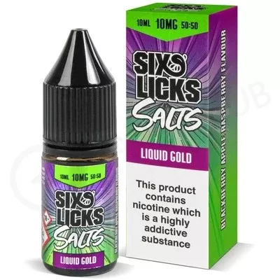 Liquid Gold Nic Salt E-Liquid by Six Licks
