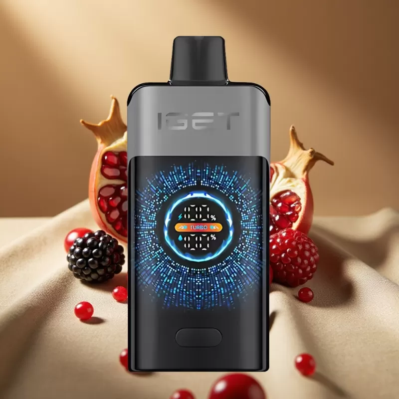 IGET ONE 12000 Puffs Disposable Vape – Turbo Mode, 2700mAh, Dual Mesh Coil, Blackberry Cherry Pomegranate