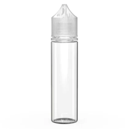 CHUBBY GORILLA | Child Resistant Unicorn V3 PET Dropper Bottles Clear | 60mL – w/ Clear Lid – 500 Count