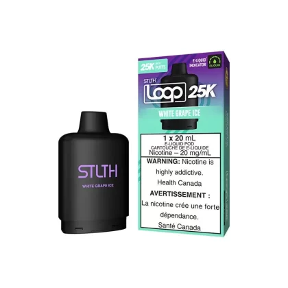 STLTH Loop 25K White Grape Ice Pod - Vape Product, 20MG (ONT-TAX)