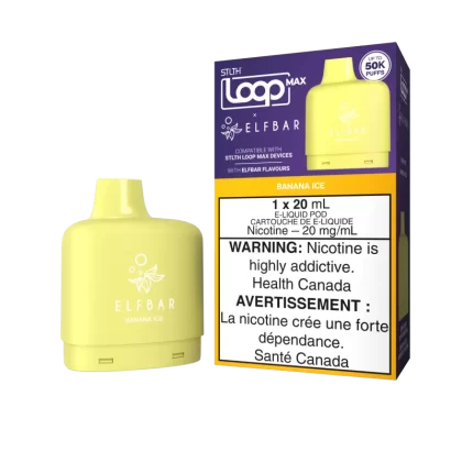 STLTH LOOP MAX X ELFBAR Pod Pack - Banana Ice - 20 mg/mL (wholeseller) - Excise ON, 20 mg/mL - ON