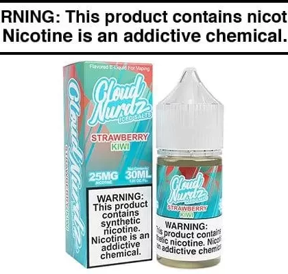 STRAWBERRY KIWI ICED BY CLOUD NURDZ SALT 30ML - Vapejuice