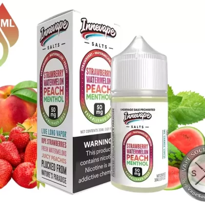 Strawberry Watermelon Peach Menthol Innevape Salts 30ml - Vape Product, Vape Product