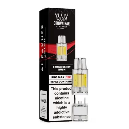 Al Fakher Crown Bar Pro Max 12K Prefilled Pod Strawberry Rush - Nicotine Strength#20mg (F49067) (F49067)