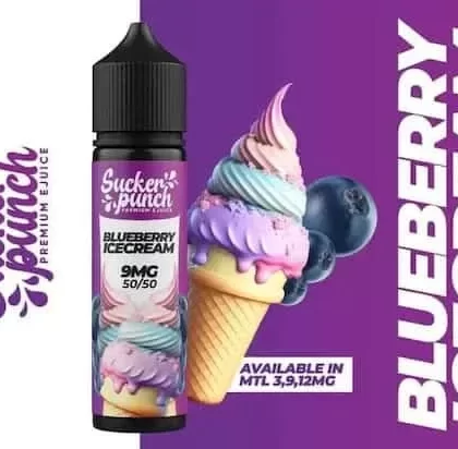SUCKER PUNCH BLUEBERRY ICE CREAM MTL E-LIQUID – 60ML
