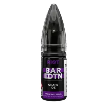 Riot Squad Bar Edition Grape Ice Nic Salt E Liquid – Bar Edition (10ml)