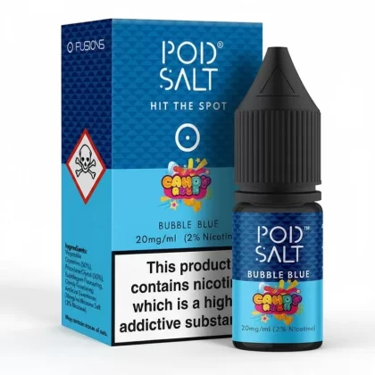 Bubble Blue By Pod Salt and Candy Rush 10ml 20mg (out of date)