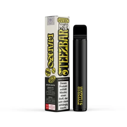 BRHD – Steezbar – Mango - 2-isopropyl-N,2,3 -trimethylbutyramide / Propylenglykol / Aromastoffe / Glycerin / Nikotin-Benzoat / BRHD / 550 mAh / 20mg/ml