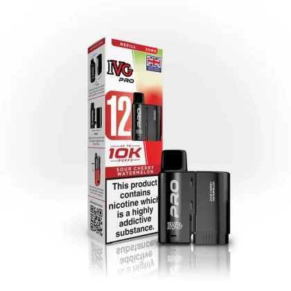 Sour Cherry Watermelon IVG Pro 12 Refill Pods (Pack of 5) – 20mg Nic Salt