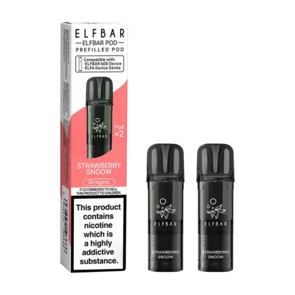 Strawberry Snoow Elfbar 600 Pods - Vapeshop Co