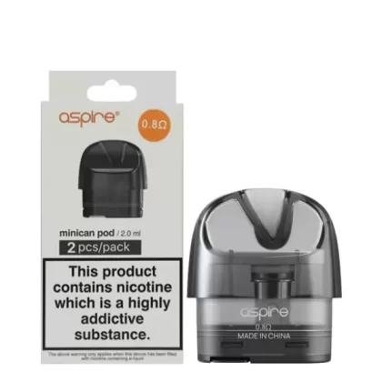 Aspire Minican Replacement Pods Two Pack 2ml (0.8Ohm/1.2Ohm) - Vape Co