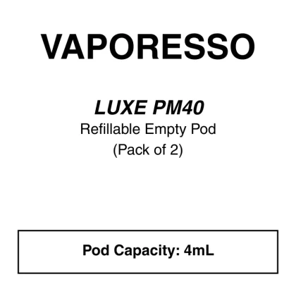 Vaporesso – Luxe PM40 Replacement Pod (2 Pack) - DTL (Default), DTL (Standard)