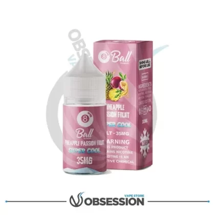 8 Ball Pineapple Passion Fruit Super Cool Salt E liquid 30ml