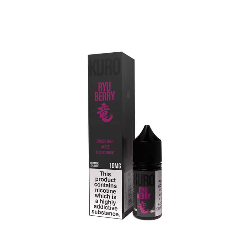 Kuro Ryu Berry Nic Salts 10ml E-Liquid By Riot - 20mg