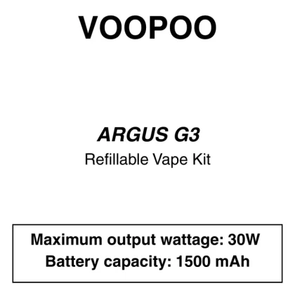 Voopoo – Argus G3 – Pod Starter Kit - Aurora Blue, Aurora Purple