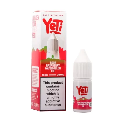 Sour Raspberry Watermelon Ice Nic Salt E-Liquid by Yeti
