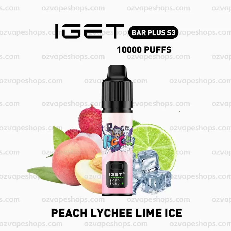 IGET Bar Plus S3 Kit – Peach Lychee Lime Ice - Ozvapeone (D17C5F)