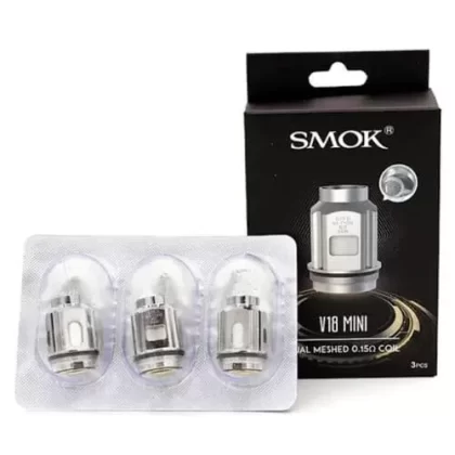 SMOK TFV18 Mini Replacement Coils (3 Pack) - Resistance#0.15 Ohm Dual Mesh>0.2 Ohm Mesh>0.33 Ohm Mesh