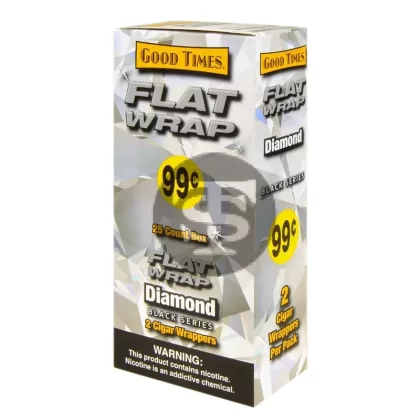 Good Times Diamond Flat Wraps Pre Priced 25 Pouches of 2