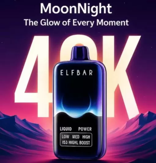 Elf Bar MoonNight Rechargeable Disposable Vape (40,000 Puffs) - Blackberry Ice / 50 mg - Image 2