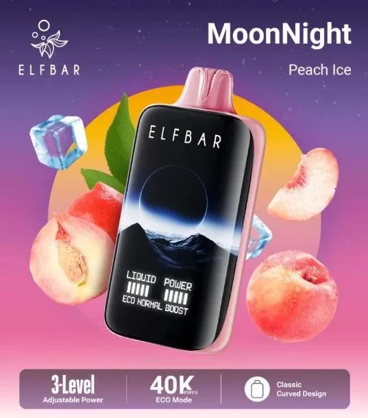 Elf Bar MoonNight Rechargeable Disposable Vape (40,000 Puffs) - Blackberry Ice / 50 mg - Image 3
